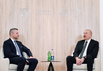 Ilham Aliyev met with President of Slovakia