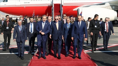 Turkish president leaves for Egypt to attend D-8 summit