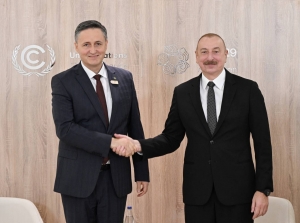 İlham Əliyev Bosniya və Herseqovinanın Rəyasət Heyətinin Sədri və üzvü ilə görüşüb