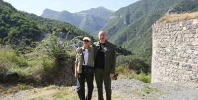 Ilham Aliyev and First Lady Mehriban Aliyeva visited Khudavang Monastery Complex in Kalbajar