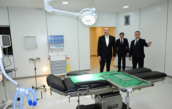 Ilham Aliyev participates in opening of Qabala District Central Hospital