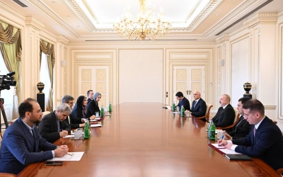 Ilham Aliyev received Iran&#039;s Minister of Roads and Urban Development
