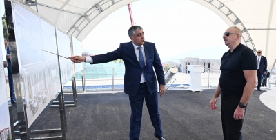 Ilham Aliyev attended the groundbreaking ceremony for the Khankendi Congress Center