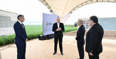 Ilham Aliyev visits Hajigabul district