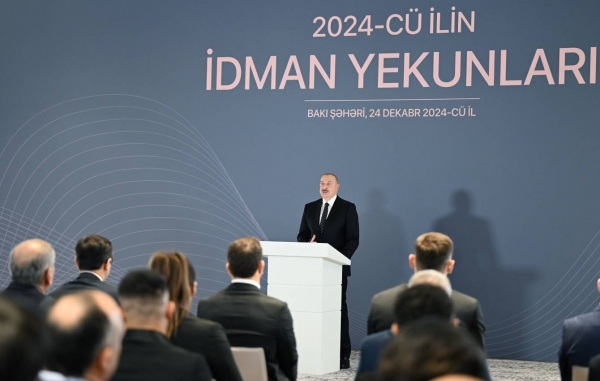 İlham Əliyev 2024-cü ilin idman yekunlarına həsr olunan mərasimdə iştirak edib