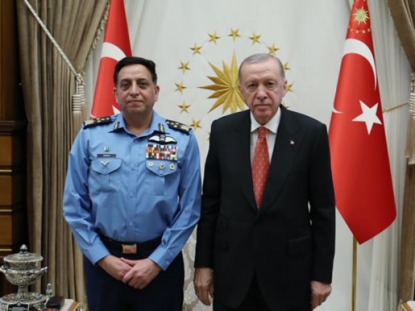 President Erdoğan receives Chief of Pakistan Air Force Air Chief Marshal Zaheer Ahmed Baber