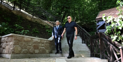 Ильхам Алиев принял участие в открытии рекреационного комплекса «Иса булагы» в Шуше