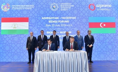 Tacikistanın Dövlət Unitar Sənaye və İxrac Bankı ilə əməkdaşlıq memorandumu imzalanıb