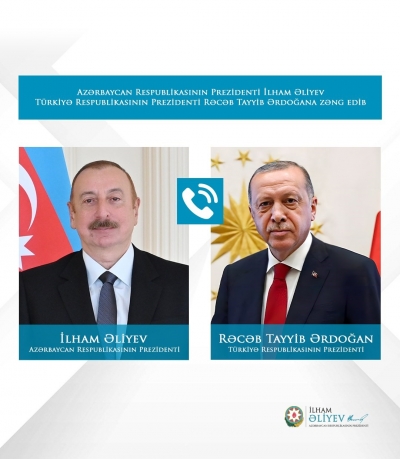 İlham Əliyev Rəcəb Tayyib Ərdoğana zəng edib