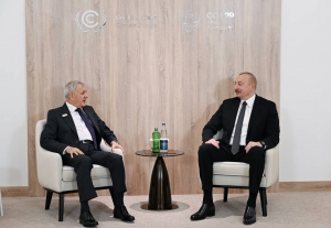 İlham Əliyev İraq Prezidenti ilə görüşüb