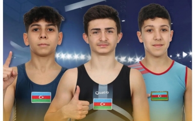 Азербайджанские гимнасты завоевали бронзу на турнире в Португалии