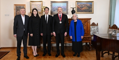 “Chinghiz Aitmatov” Order bestowed upon Ilham Aliyev in Bishkek