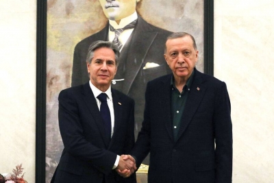 Turkish President Erdogan receives US Secretary of State Blinken