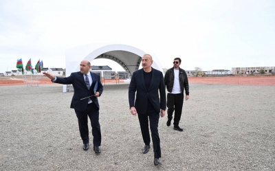 Ilham Aliyev inspected reconstruction progress in Kangarli village, Aghdam district