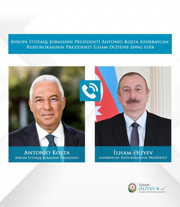 President of the European Council made a phone call to Ilham Aliyev