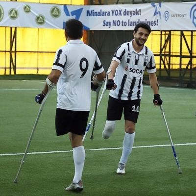 Match between amputee teams of Qarabag FC and Neftchi FC takes place