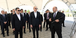 Presidents of Azerbaijan and Kyrgyzstan visit city of Aghdam