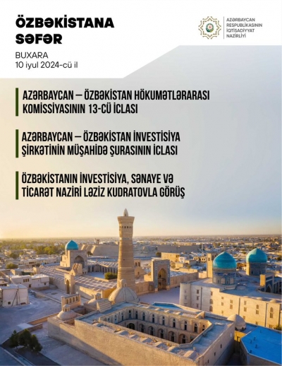 Министр экономики Микаил Джаббаров находится с рабочим визитом в Узбекистане