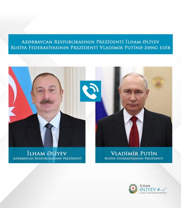 Presidents of Azerbaijan and Russia offer condolences to each other regarding plane crash