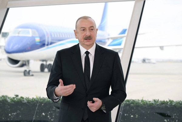 Ilham Aliyev was interviewed by Azerbaijan Television