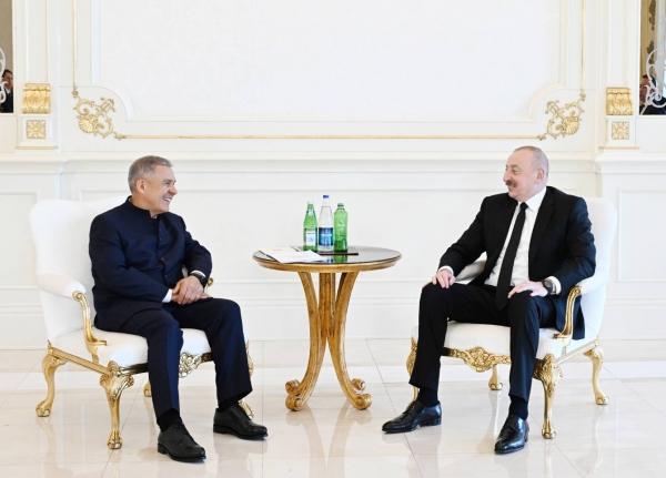 Ilham Aliyev met with Rais of the Republic of Tatarstan of Russia