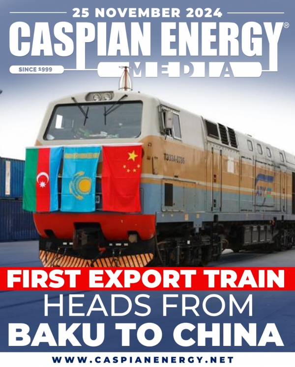 First export train heads from Baku to China