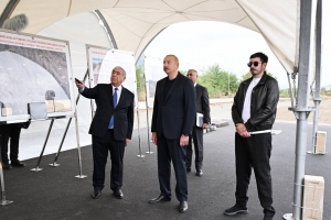Ilham Aliyev inspected progress on Aghdam-Asgaran-Khojaly-Khankendi highway