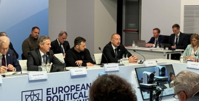 Ilham Aliyev is participating in roundtable on “Energy and Connectivity” as part of 4th summit of European Political Community