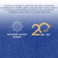 Azerbaijani cultural community extends its regard and best wishes to the First Vice-President Mehriban Aliyeva on the occasion of 20th anniversary of Heydar Aliyev Foundation