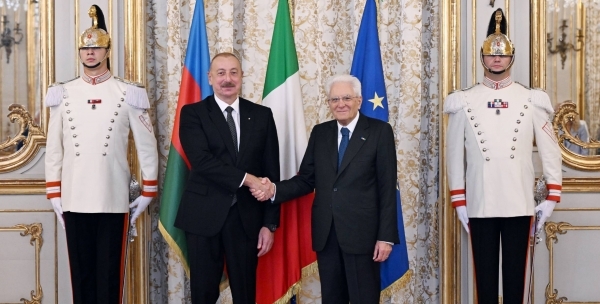 Ilham Aliyev had working lunch with President of Italy in Rome