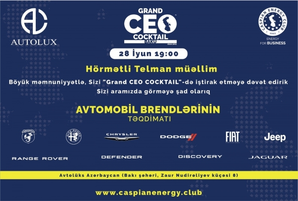 Grand CEO Cocktail keçiriləcək