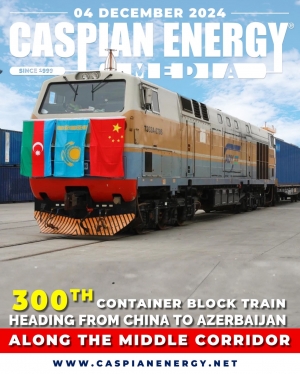 300th container block train heading from China to Azerbaijan along the Middle Corridor