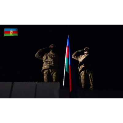 В Лачине поднят национальный флаг Азербайджана