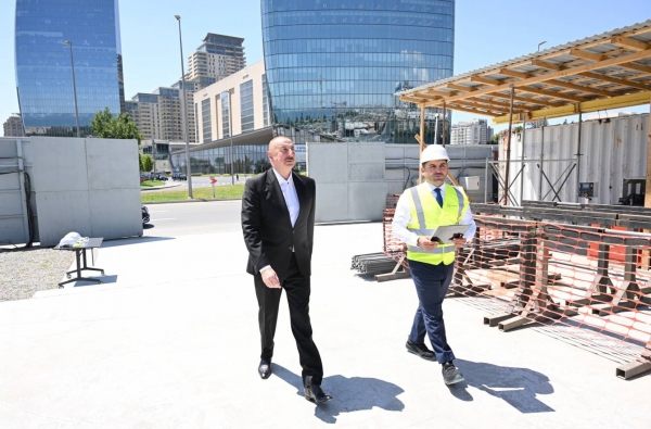 Ilham Aliyev inspected progress of Victory Park construction in Baku