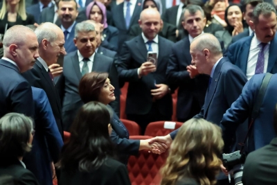 Azerbaijani Speaker Sahiba Gafarova meets with Erdogan