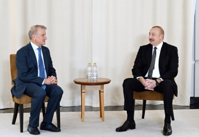 Ilham Aliyev met with Chairman of the Board of Sberbank in Kazan