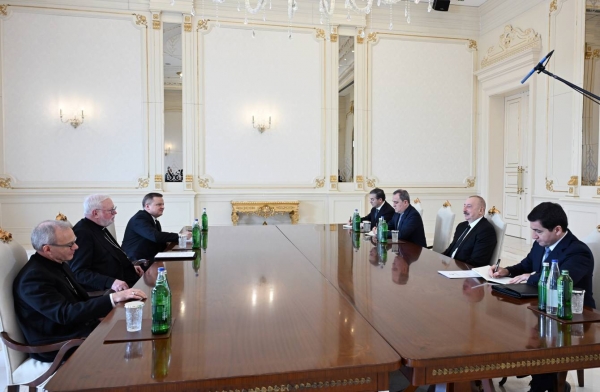 Ilham Aliyev received Holy See&#039;s Secretary for Relations with States and International Organizations