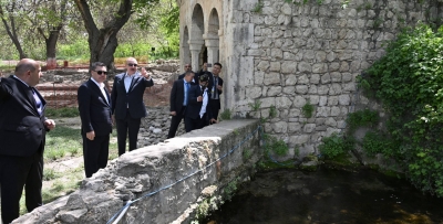 Ilham Aliyev and Sadyr Zhaparov toured Shahbulag Castle in Aghdam