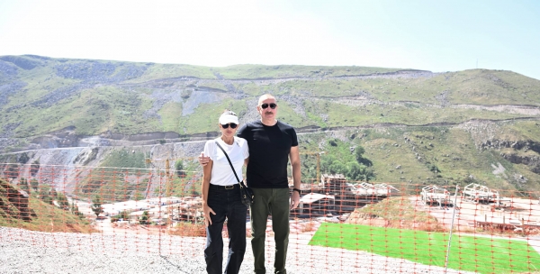 Ilham Aliyev inspected construction progress of “Istisu” Treatment and Recreation Complex in Kalbajar district