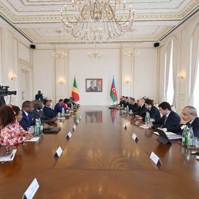Состоялась встреча Президентов Азербайджана и Конго в расширенном составе