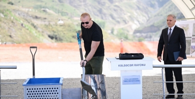 Ilham Aliyev laid foundation stone for Istisu settlement in Kalbajar district