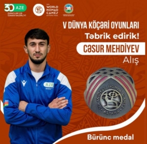 Azerbaijani athlete Jasur Mehdiyev won a bronze medal