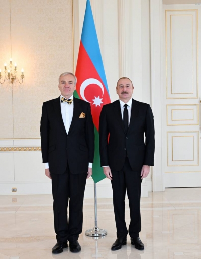 Ilham Aliyev received credentials of incoming ambassador of Estonia